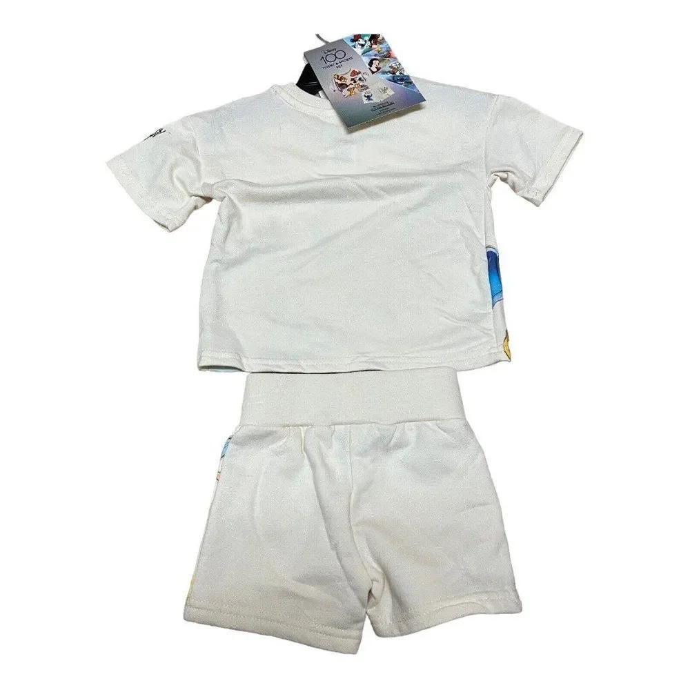 Disney Set Shorts Kids 2T 100th Anniversary TShirt Stitch Tinkerbell Nemo Winnie